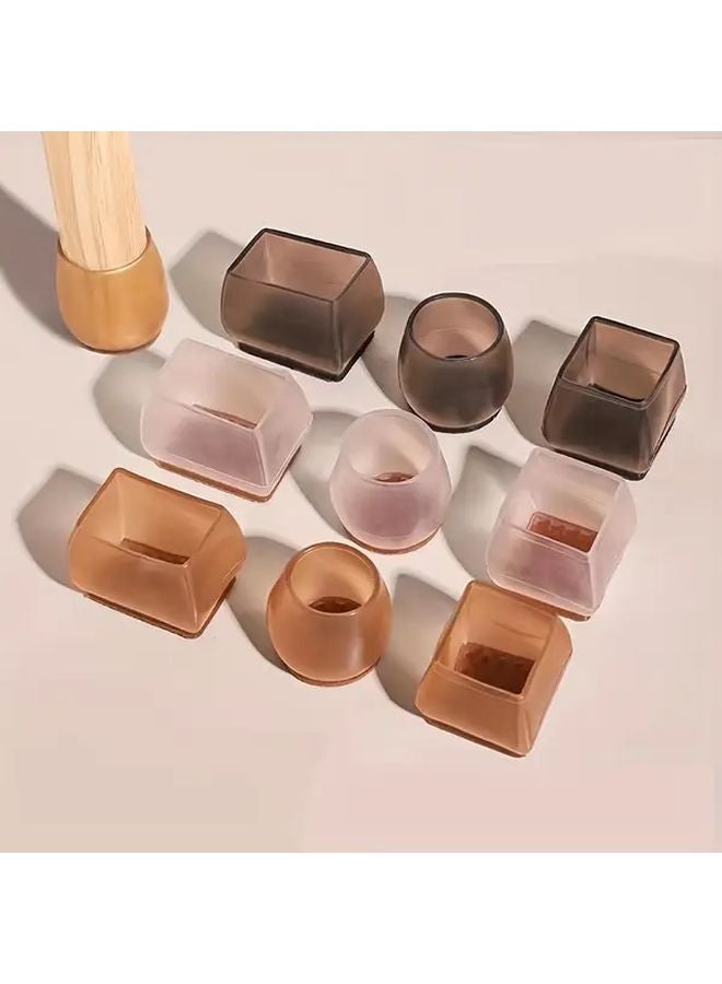 Tawny Small Round 8 Pcs Table And Chair Foot Pads Mute Wear Resistant Leg Protection Covers - Image 4